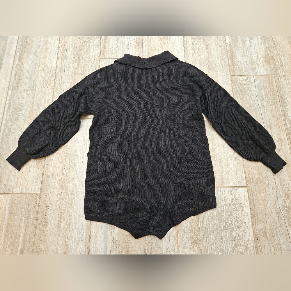 Anrabess Oversized Ribbed Sweater Romper - Picture 4 of 4